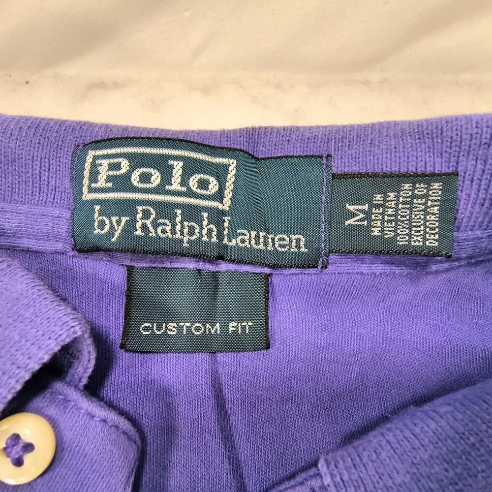 Polo by Ralph Lauren Short Sleeve Collared Polo Shirt Mens Size Medium M Purple